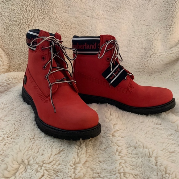 Timberland Shoes - Timberland Premium 6 in Waterproof Boot, Medium Red Nubuck